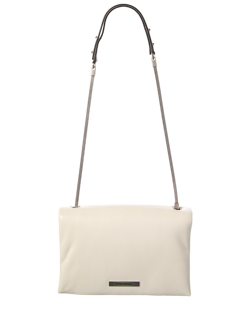 Isabel Marant Tracy Leather Shoulder Bag In White