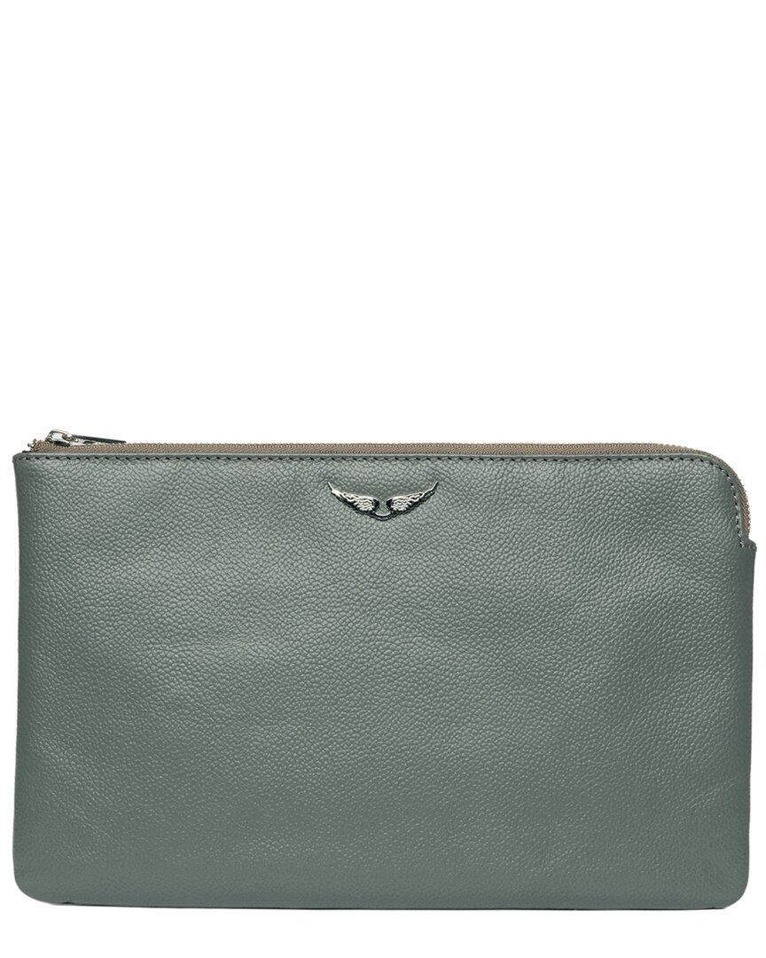 Zadig & Voltaire Uma Wings Grained Leather Pouch