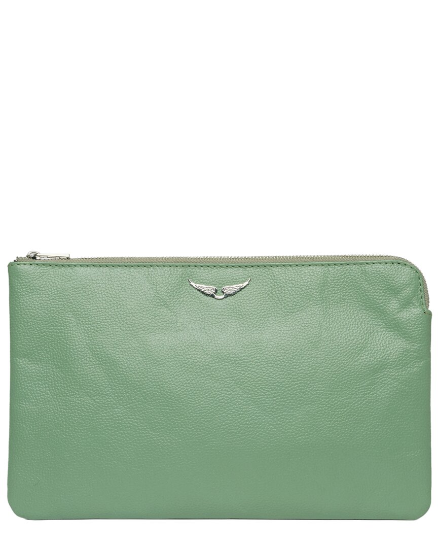 Zadig & Voltaire Uma Wings Grained Leather Pouch