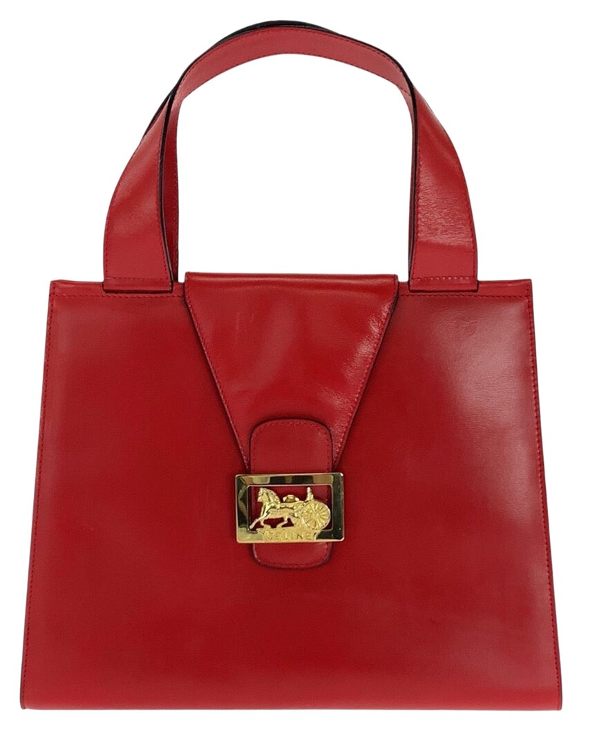 Celine Horse Carriage Handbag (authentic Pre-loved) In Red