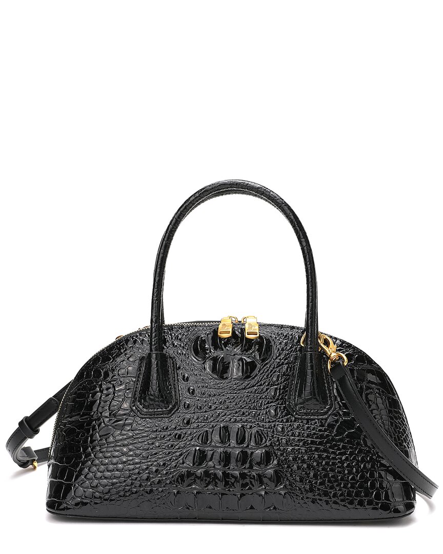 Tiffany & Fred Alligatorembossed Leather Bowling Bag In Black ModeSens