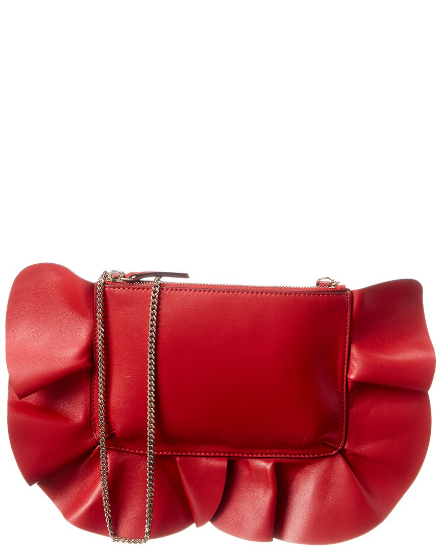 Image of RED Valentino Rock Ruffle XL Leather Shoulder Bag