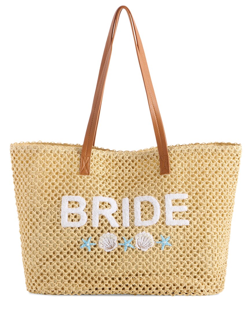 Shiraleah Bride Shell Tote In Beige