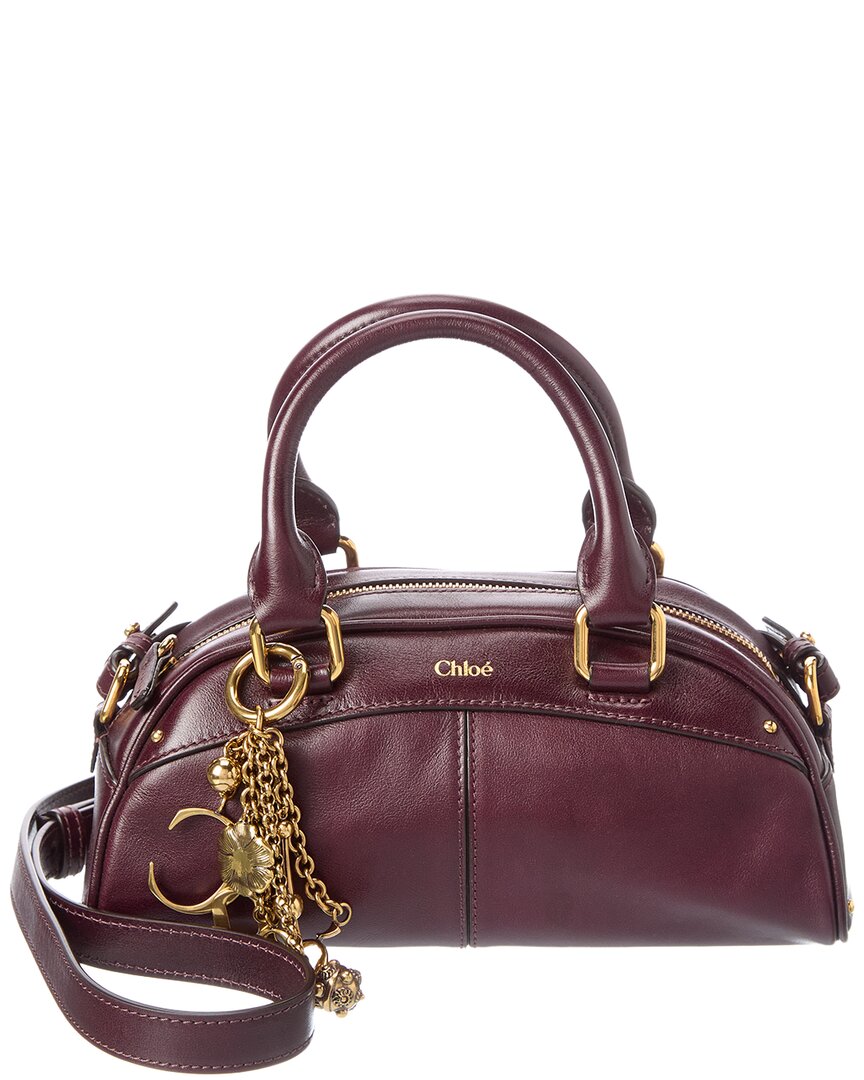 Chloé Leather Small Shoulder Bag In Red