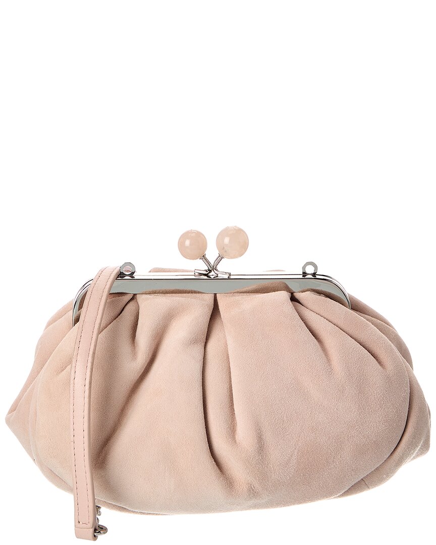 Weekend Max Mara Suede Clutch In Beige