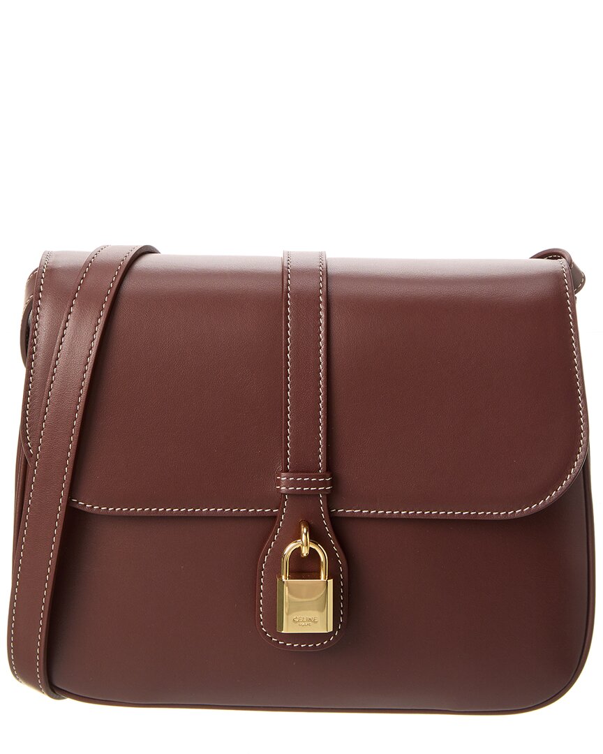 Celine Tabou Medium Leather Shoulder Bag Women's Brown