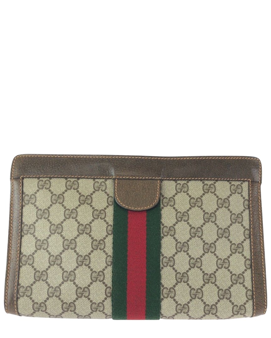 Gucci Vintage Gg Plus Clutch Bag (authentic Pre-loved)