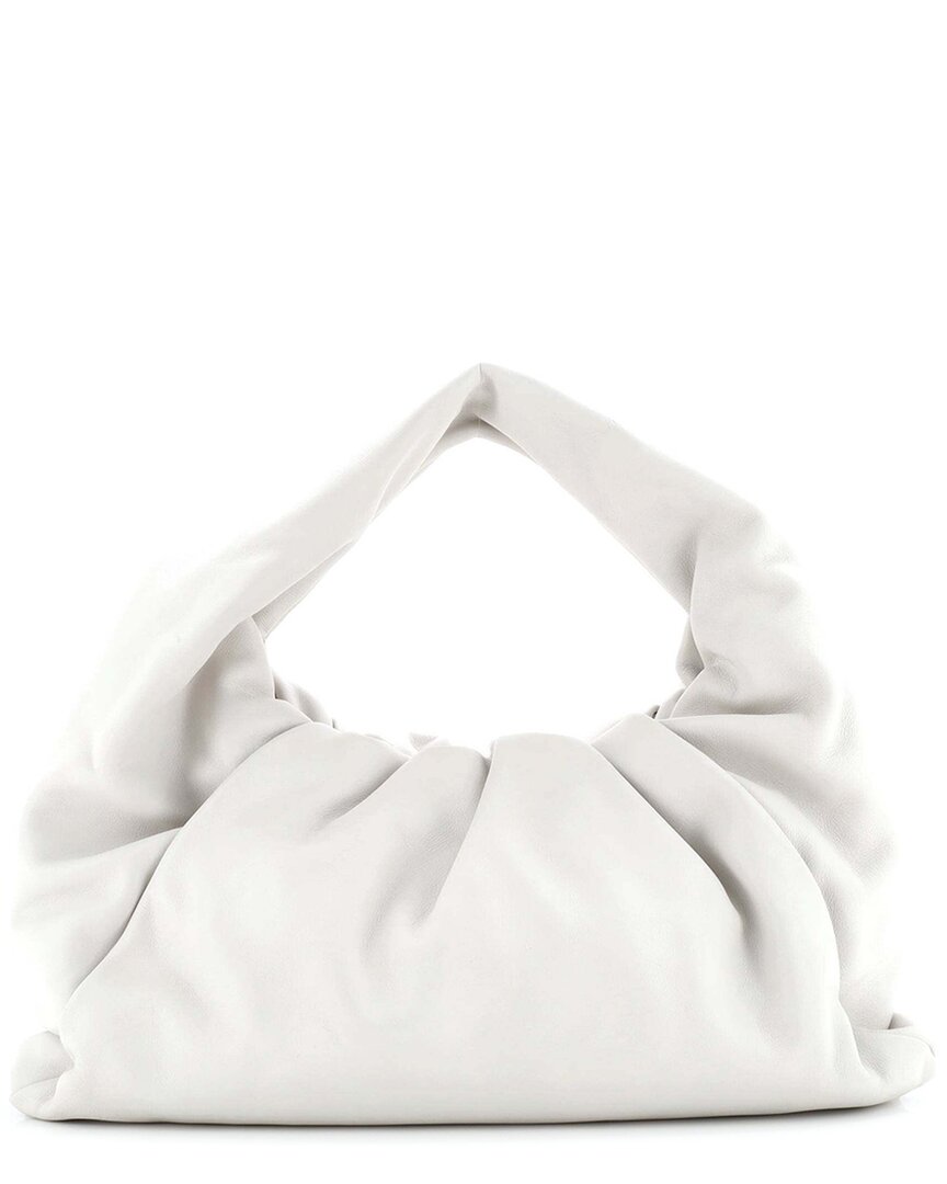 Bottega Veneta White Leather The Shoulder Pouch Medium (authentic Pre-loved)