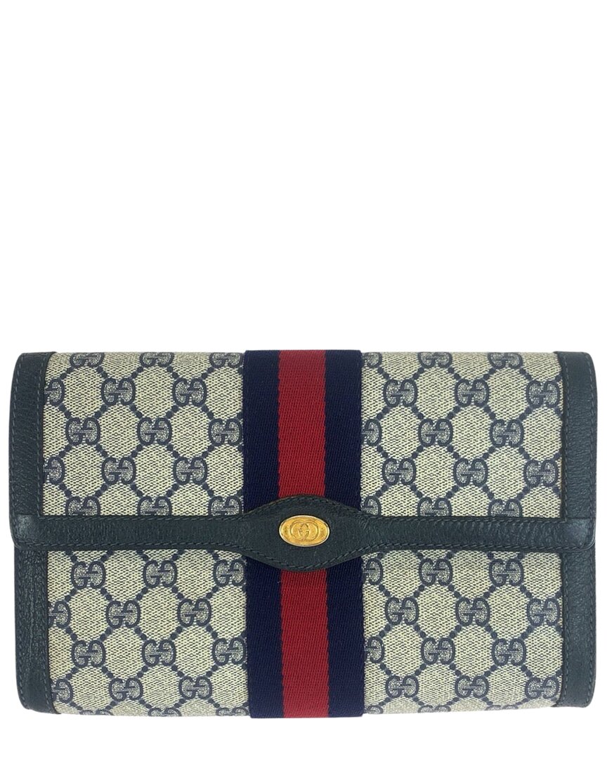 Gucci Gg Supreme Clutch Bag (authentic Pre-loved) In Multi