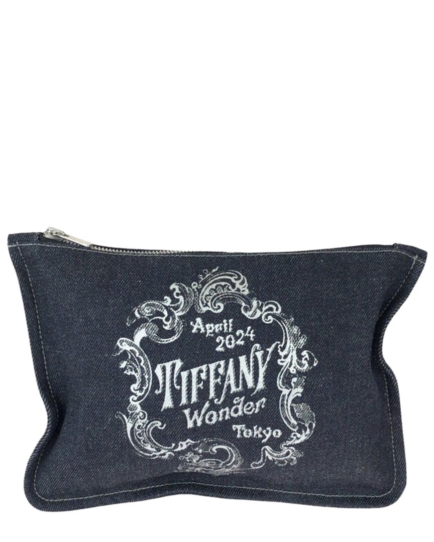 Pre-owned Tiffany & Co . Denim Pouch Unisex (authentic Pre-loved)