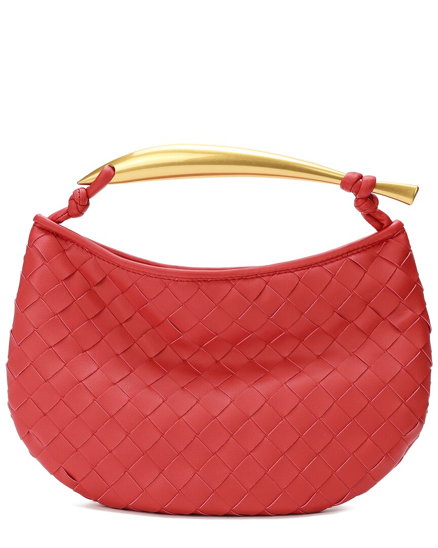Tiffany & Fred Paris Woven Leather Top Handle Clutch