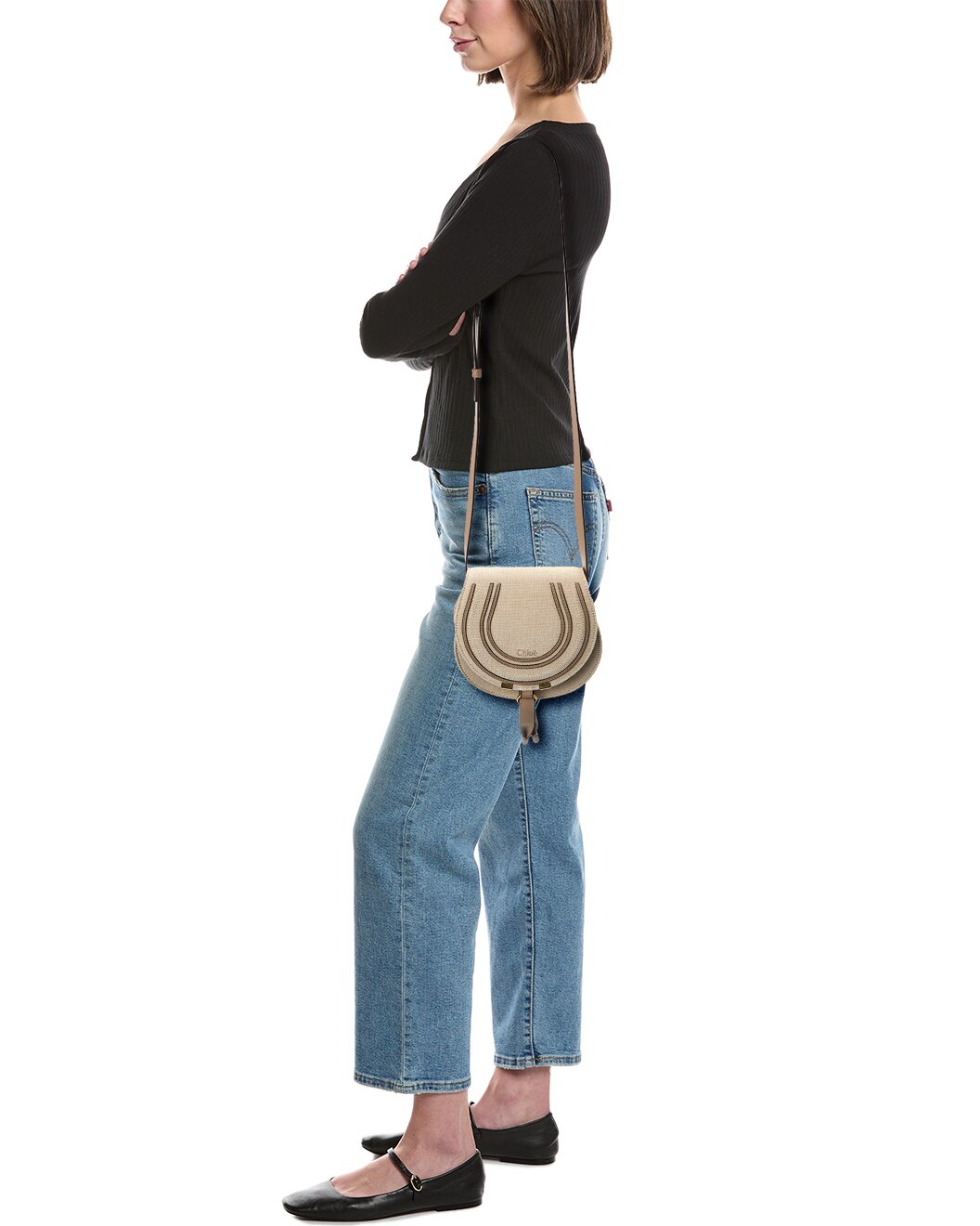 Gilt - Chloé - Marcie Small Canvas & Leather Saddle Bag