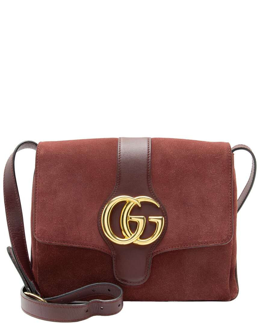 Gucci Red Leather In Brown