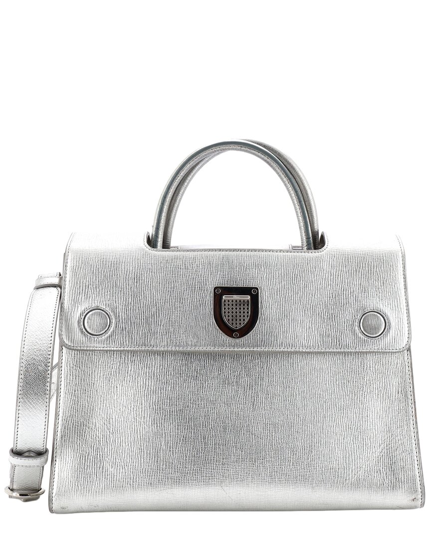Dior Christian  Ever Bag Medium (authentic Pre-loved) In Silver