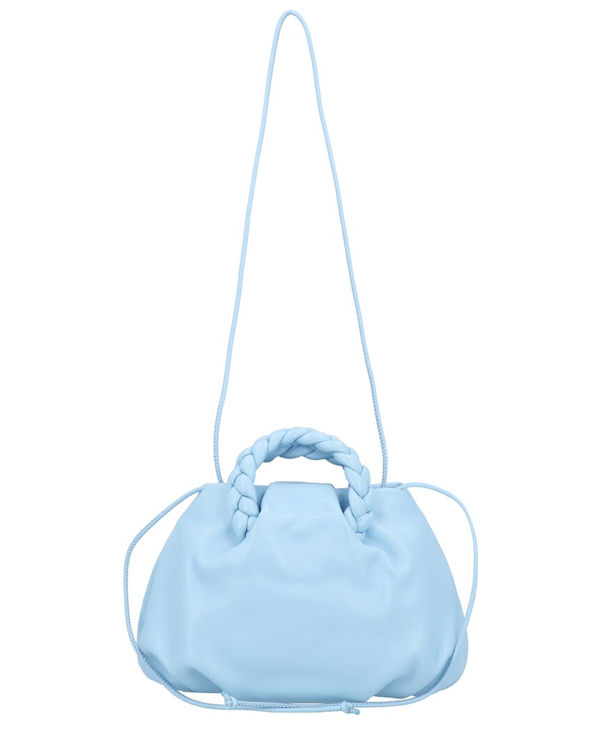 Hereu Bombon Leather Top Handle Bag In Blue