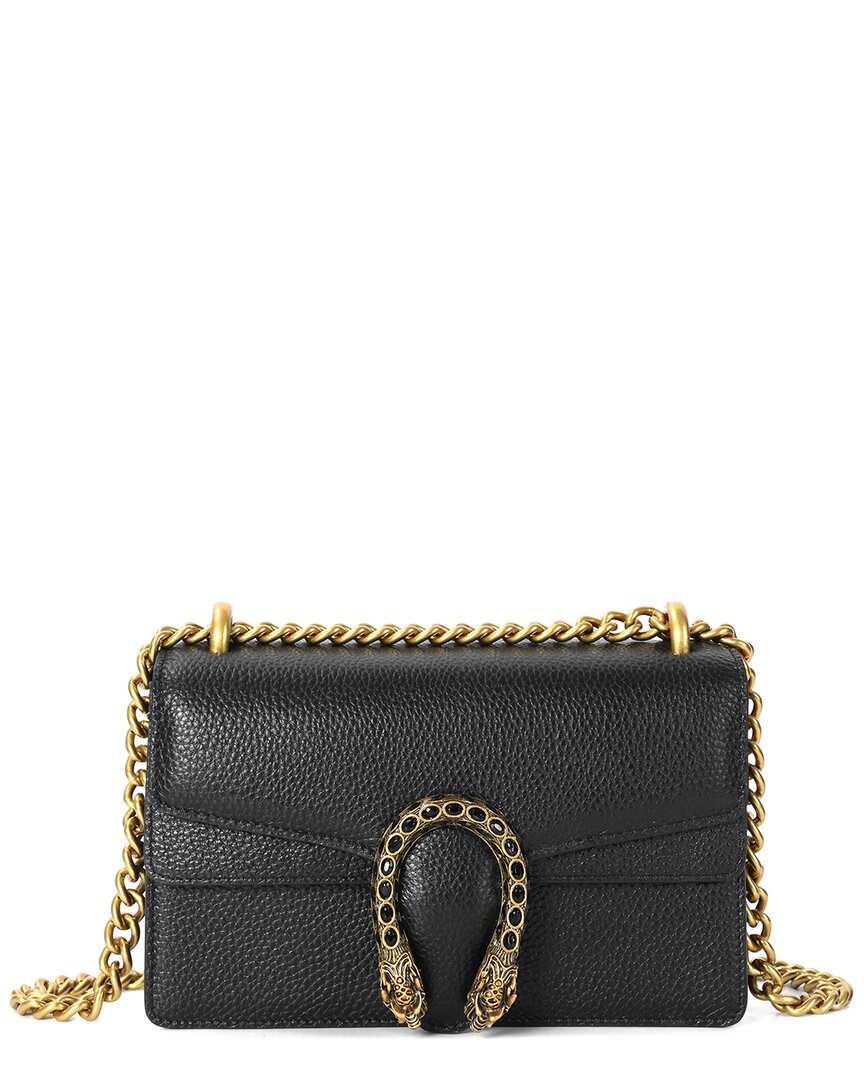 Tiffany & Fred Paris Crystal Dragon Leather Crossbody In Black