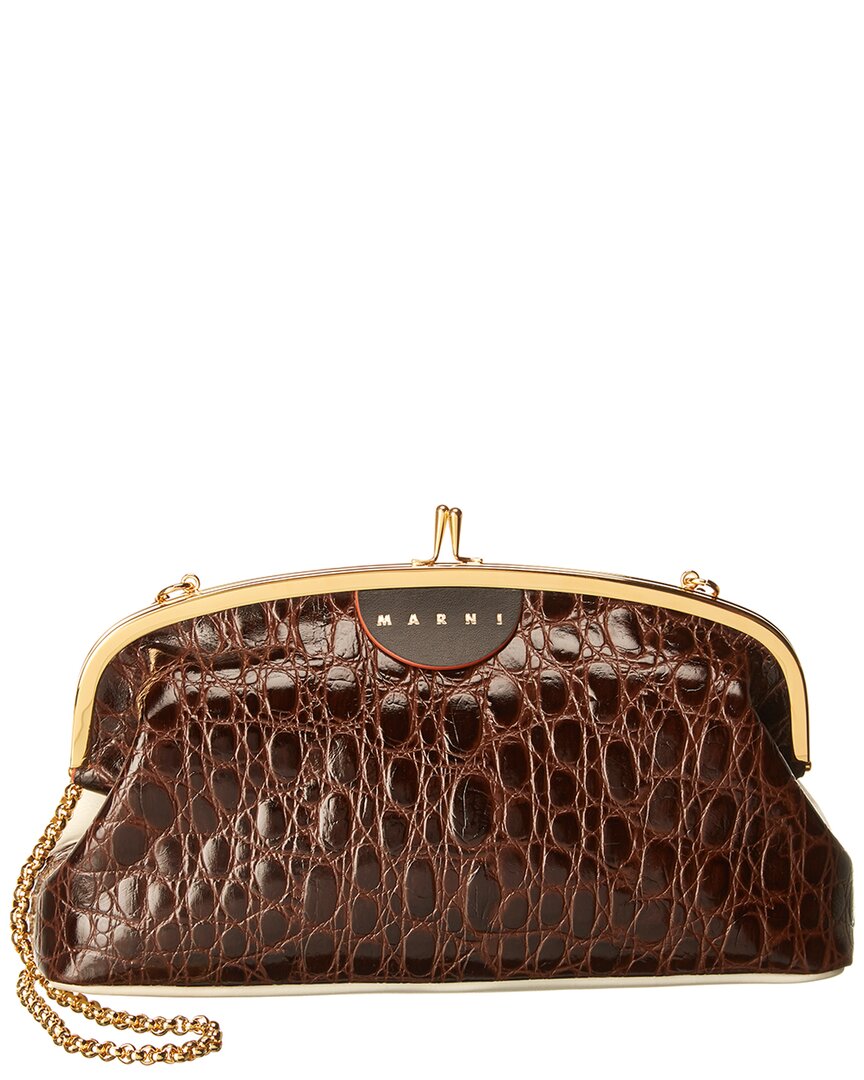 Image of Marni Leather Shoulder Bag