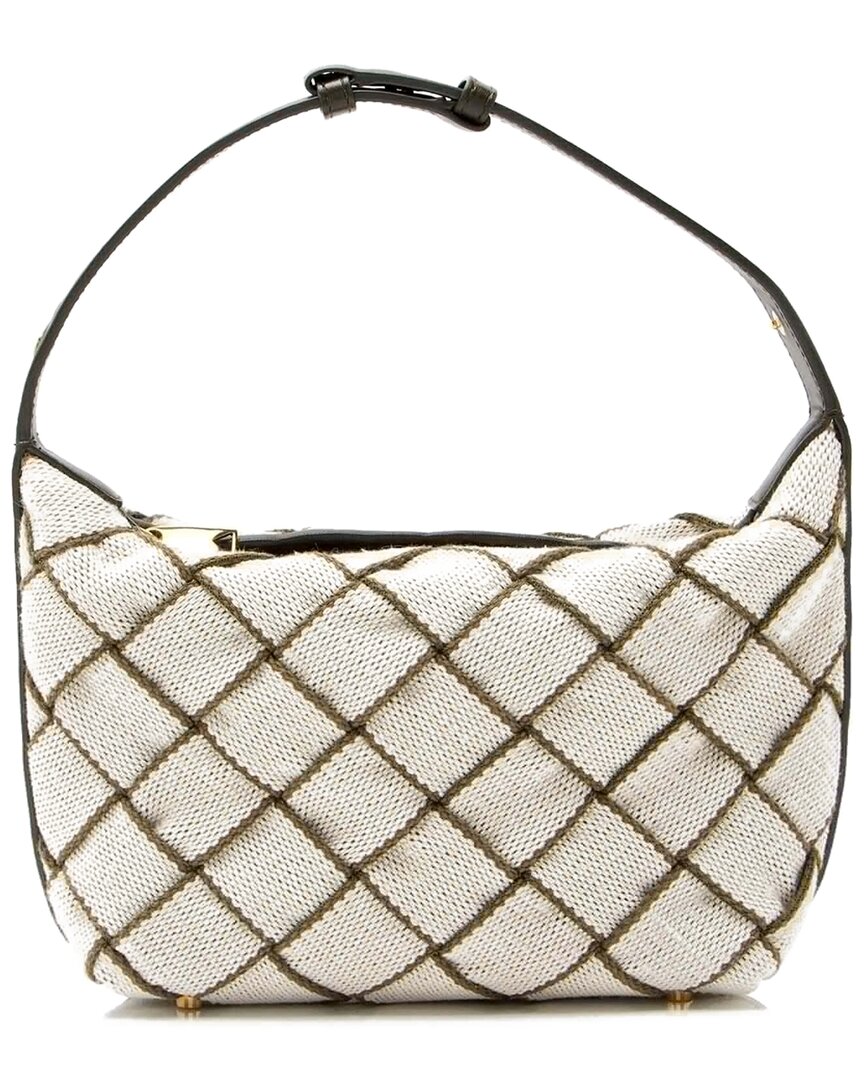 Bottega Veneta Beige Woven Canvas Wallace Mini Shoulder Bag (authentic Pre-  Loved)