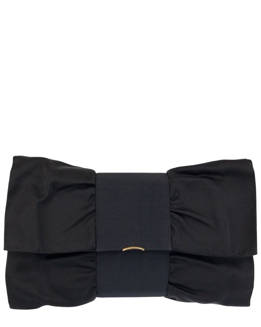 Gucci Black Satin Clutch Bag (authentic Pre-loved)