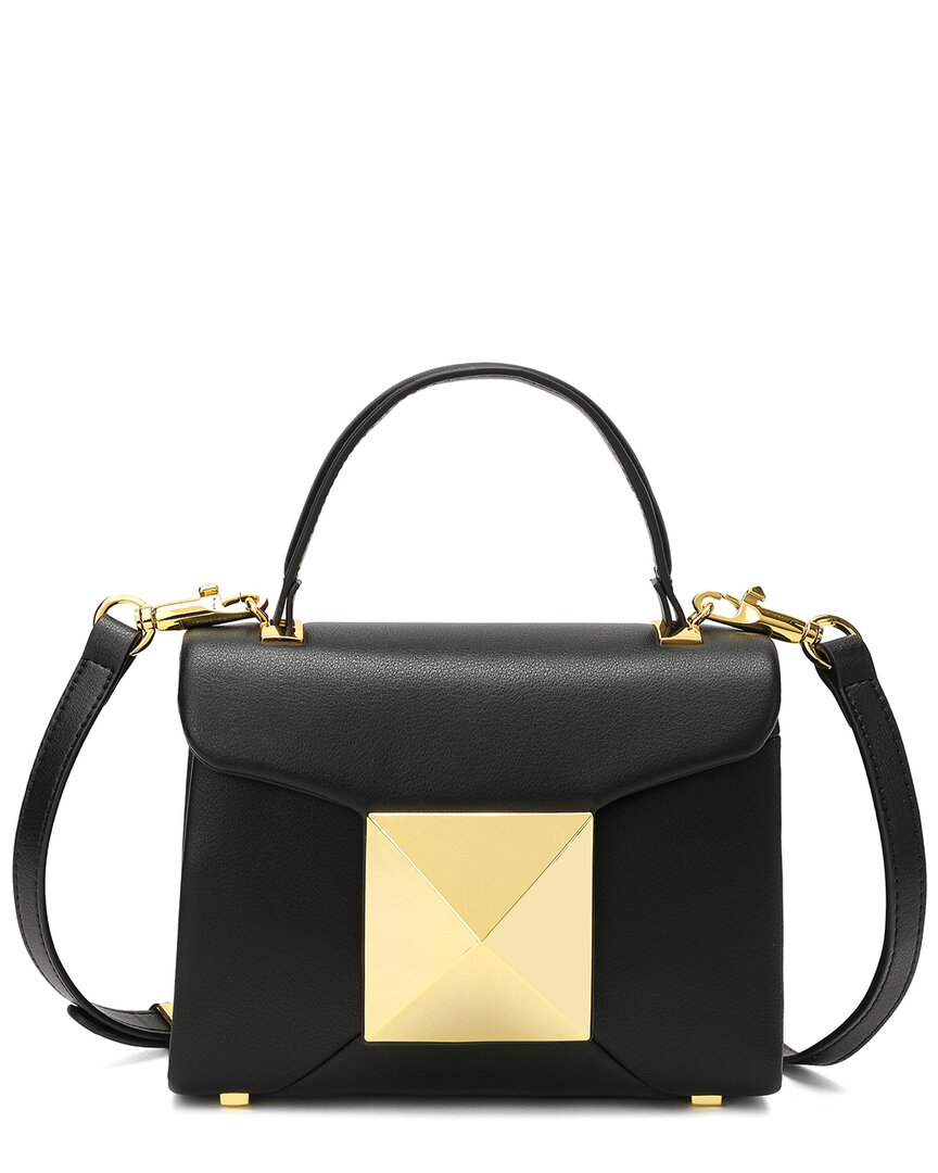 Tiffany & Fred Leather Top Handle Crossbody In Black