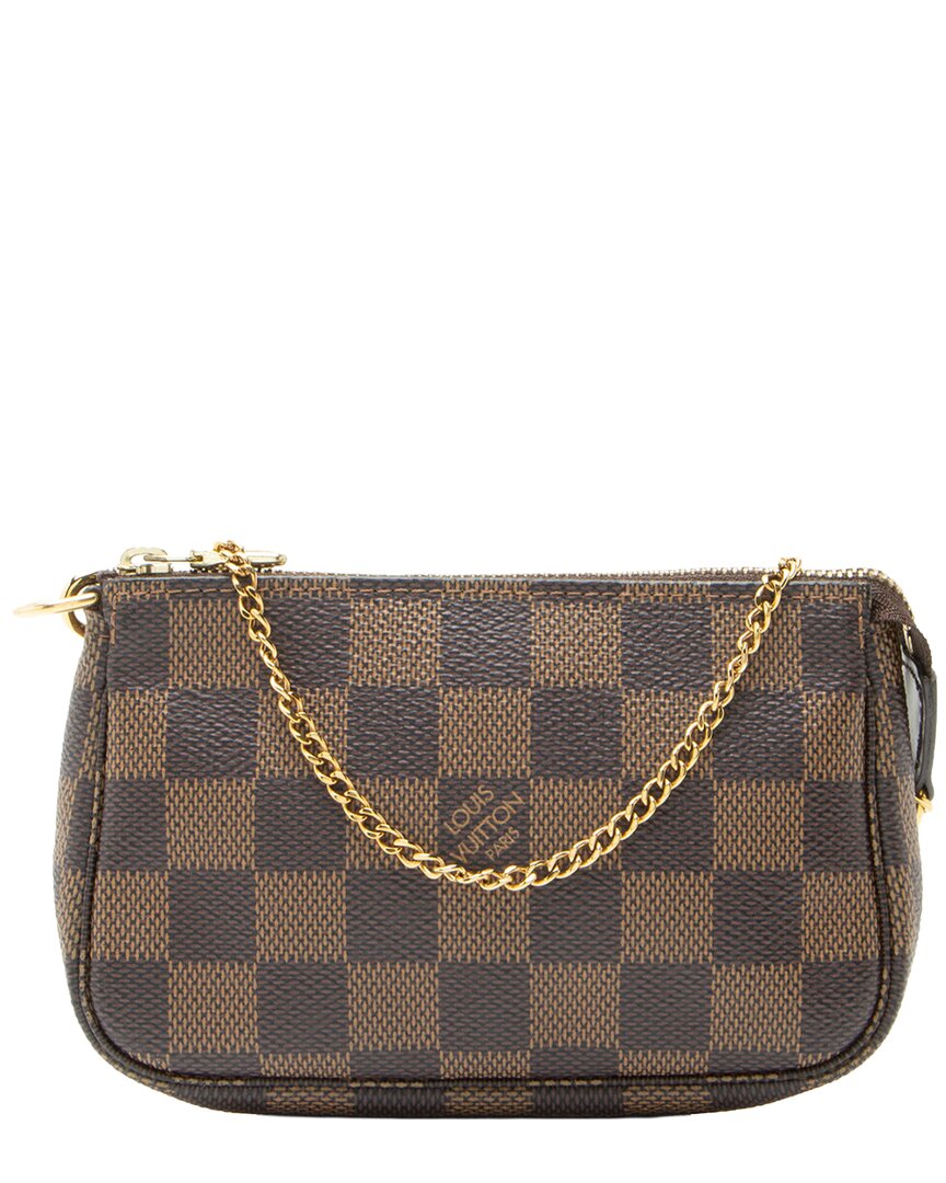 Louis Vuitton Brown Damier Ebene Mini Pochette Accessoires (authentic Pre- Loved)