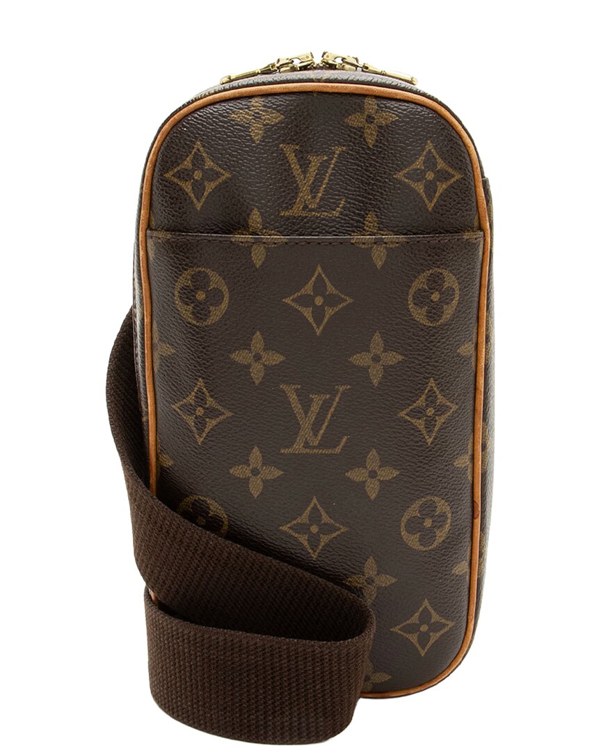 Louis Vuitton Brown Monogram Canvas & Leather Pochette Gange (authentic Pre- Loved)