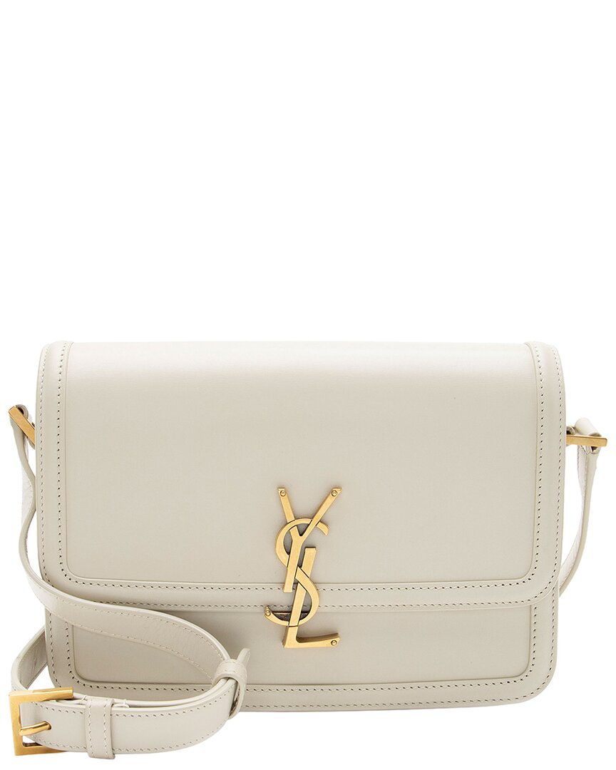 Saint Laurent White Calfskin Solferino Medium Shoulder Bag (authentic Pre-  Loved)