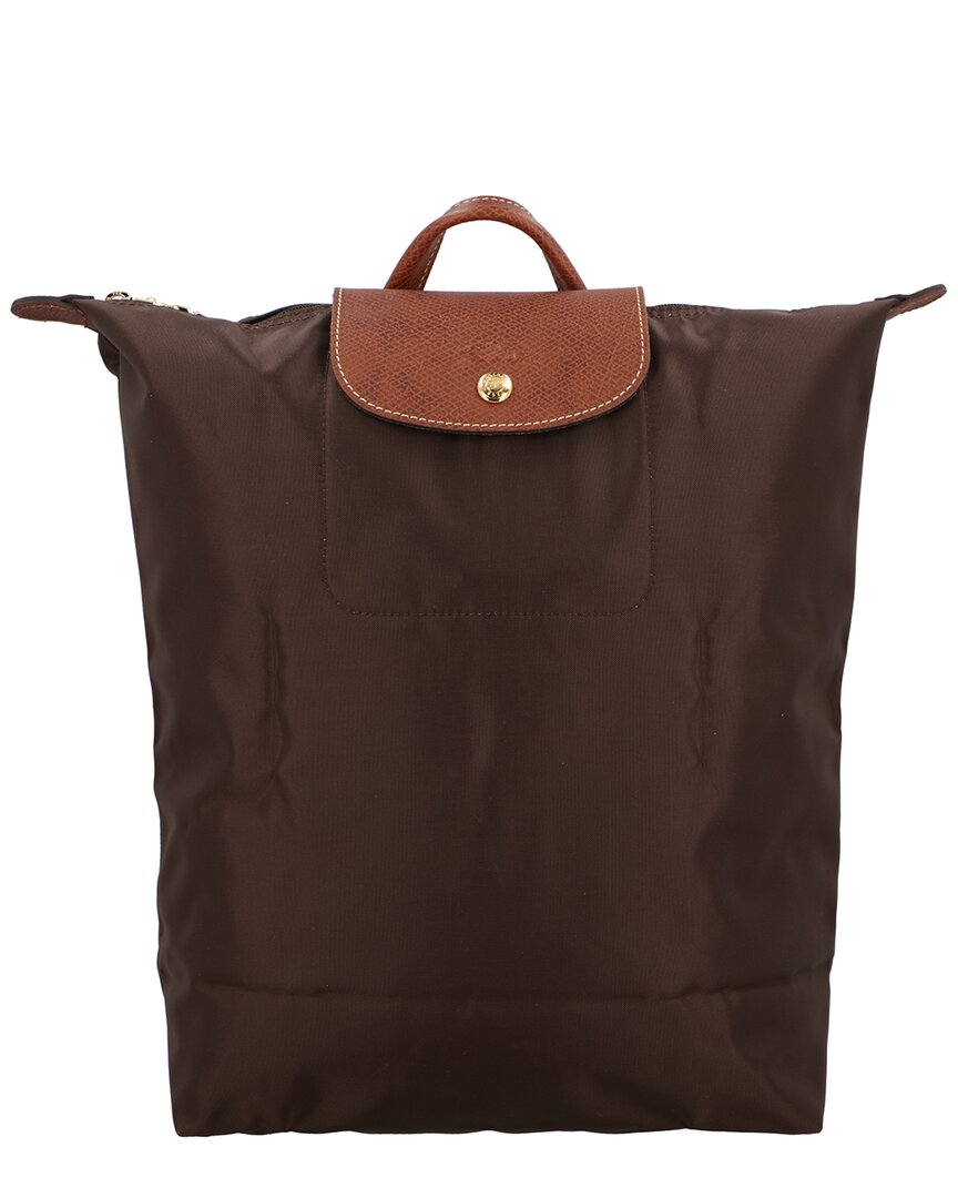 Longchamp Le Pliage Original Medium Canvas Backpack In Brown