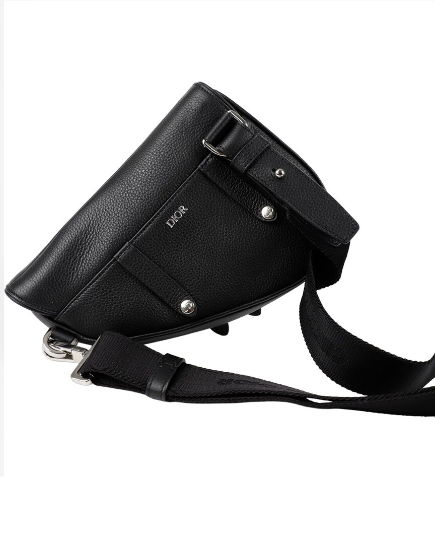 Dior Black Calfskin Saddle Mini Shoulder Bag (authentic Pre-loved)