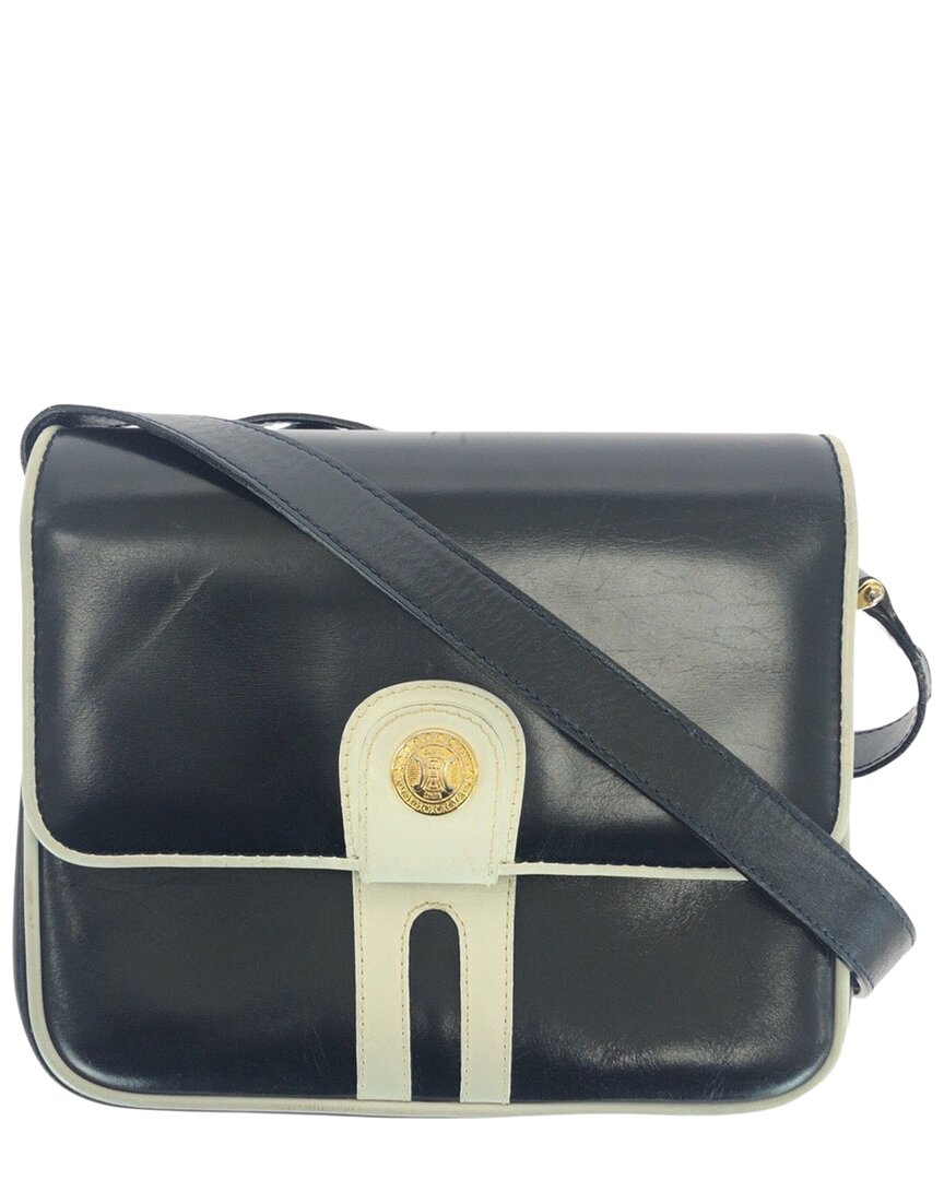 Celine Blue Calfskin Shoulder Bag (authentic Pre-loved) In Black