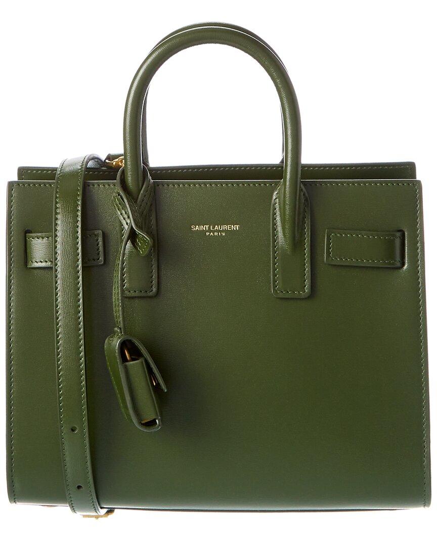 SAINT LAURENT SAINT LAURENT NANO SAC DE JOUR LEATHER SATCHEL