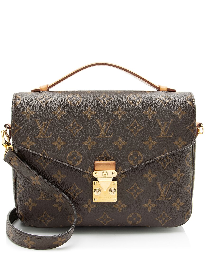 Louis Vuitton Brown Monogram Canvas & Leather Pochette Metis (authentic Pre- Loved)