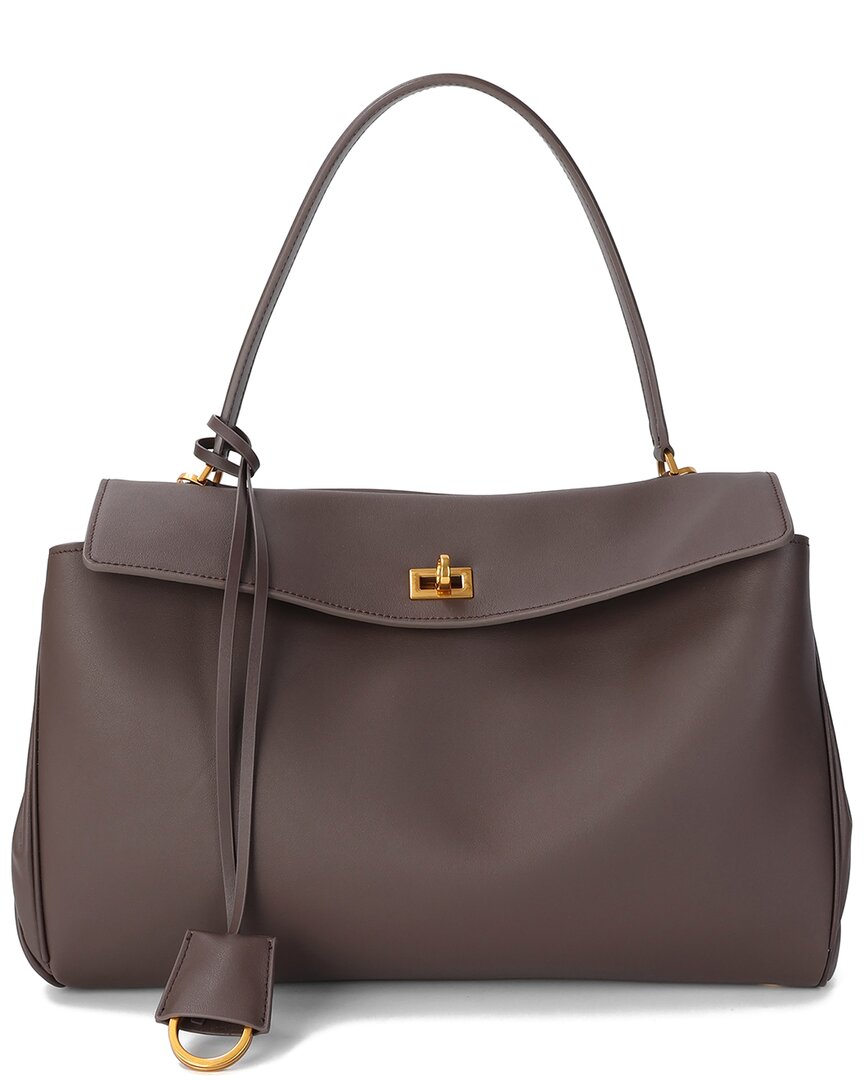 Tiffany & Fred Paris Large Smooth Leather Tote In Brown