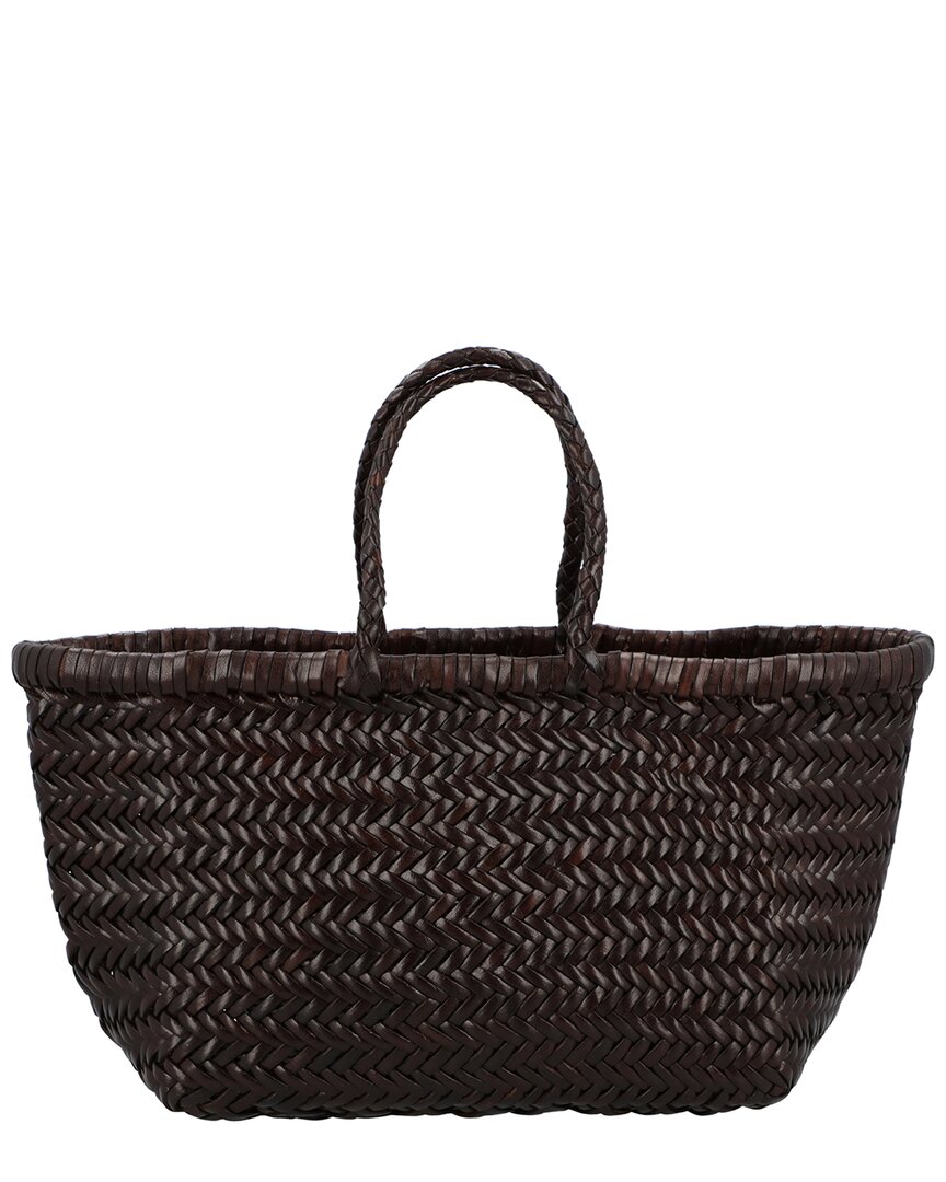 Dragon Diffusion Dark/Brown Small Triple Jump Leather Tote