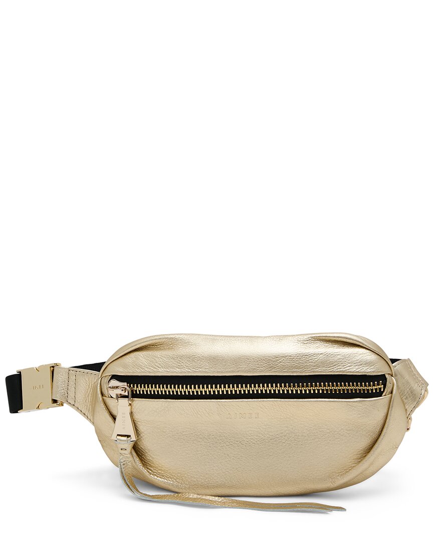 Aimee Kestenberg Milan Leather Bum Bag In 270-warm Champagne