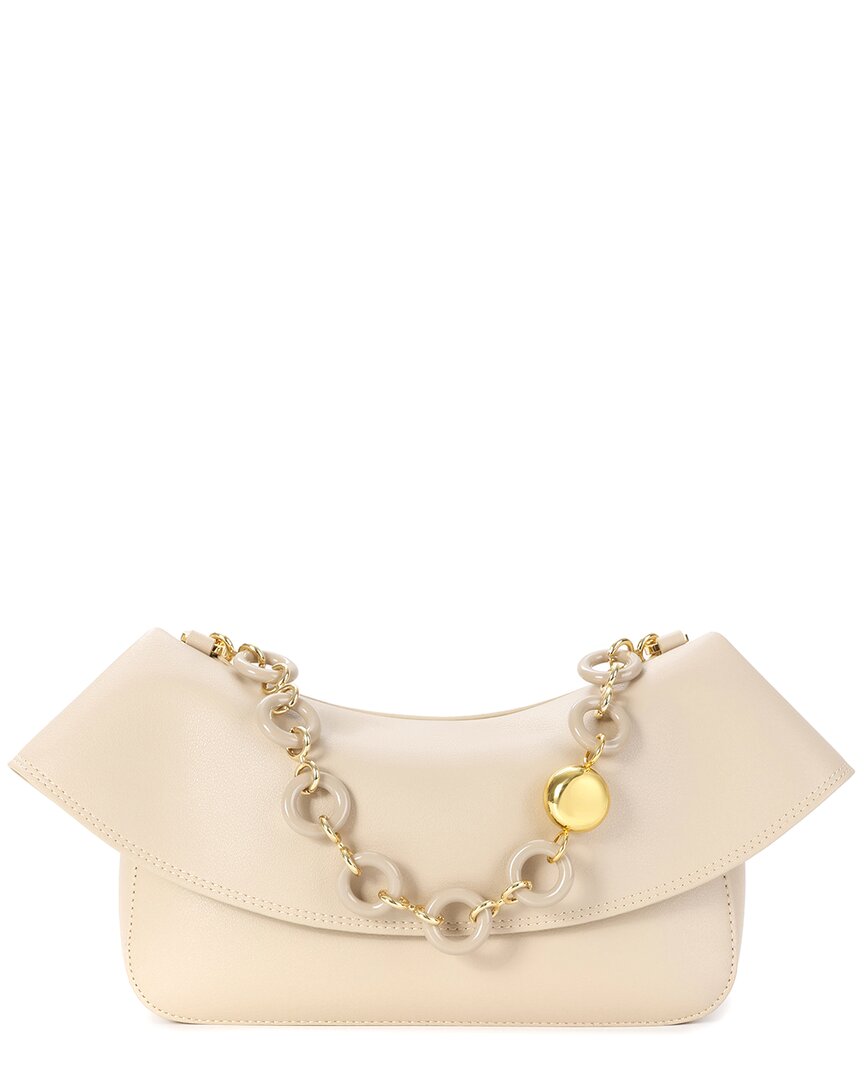Tiffany & Fred Paris Leather Shoulder Bag In Neutral