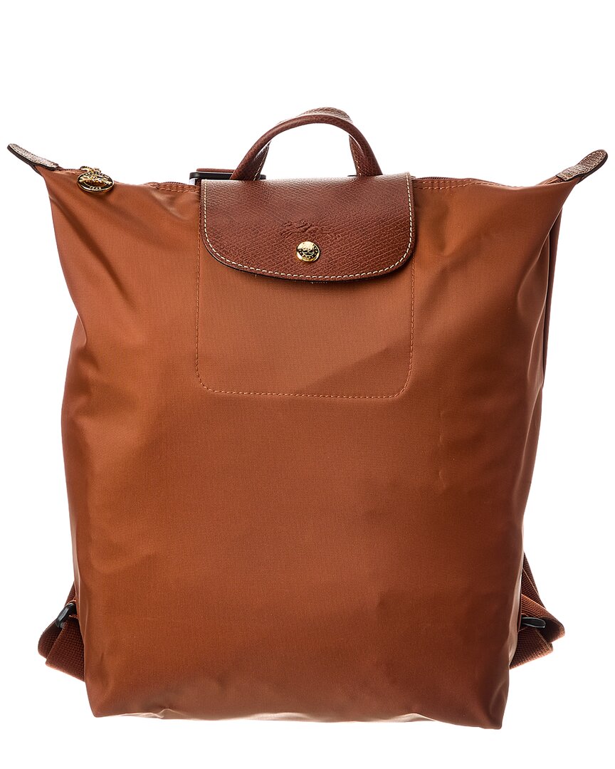 Longchamp Le Pliage Original Medium Canvas Backpack In Brown