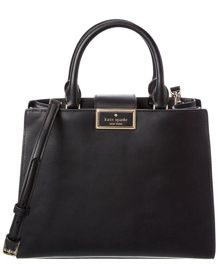 Kate Spade New York Reegan Smooth Leather Satchel In Black