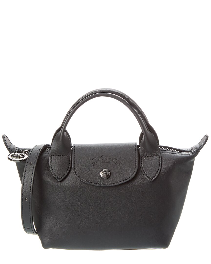 Longchamp Le Pliage Xtra Xs Leather Tote In Black