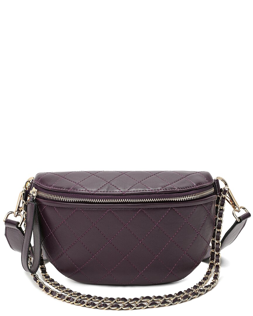 Tiffany & Fred Paris Quilted Leather Fanny Pack In Brown