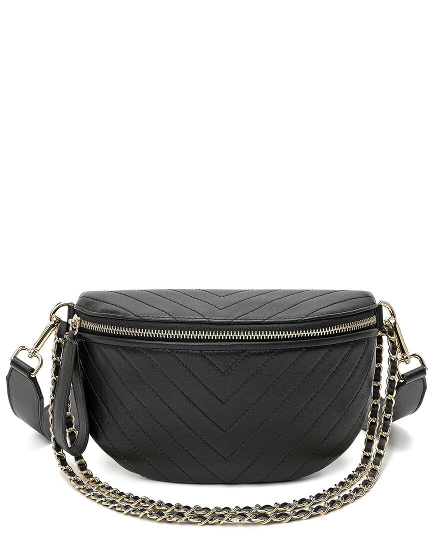 Tiffany & Fred Paris V-shape Quilted Leather Fanny Pack In Brown