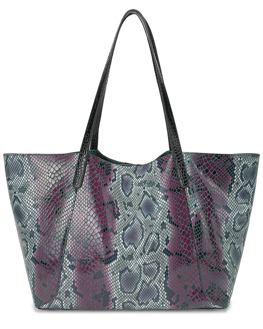 Tiffany & Fred Paris Snake-embossed Leather Tote