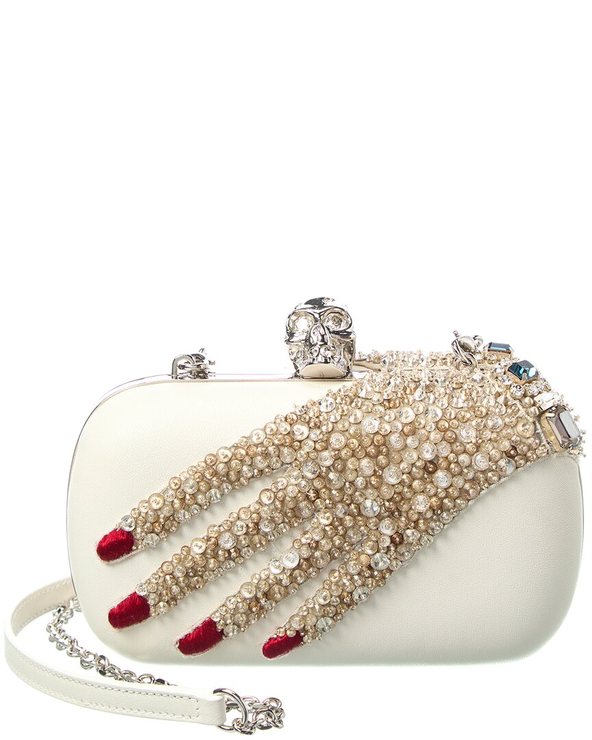 Alexander McQueen スカルクラッチ 2011AW 初期 Alexander Mcqueen Embellished Hand Leather Skull Clutch (Authentic