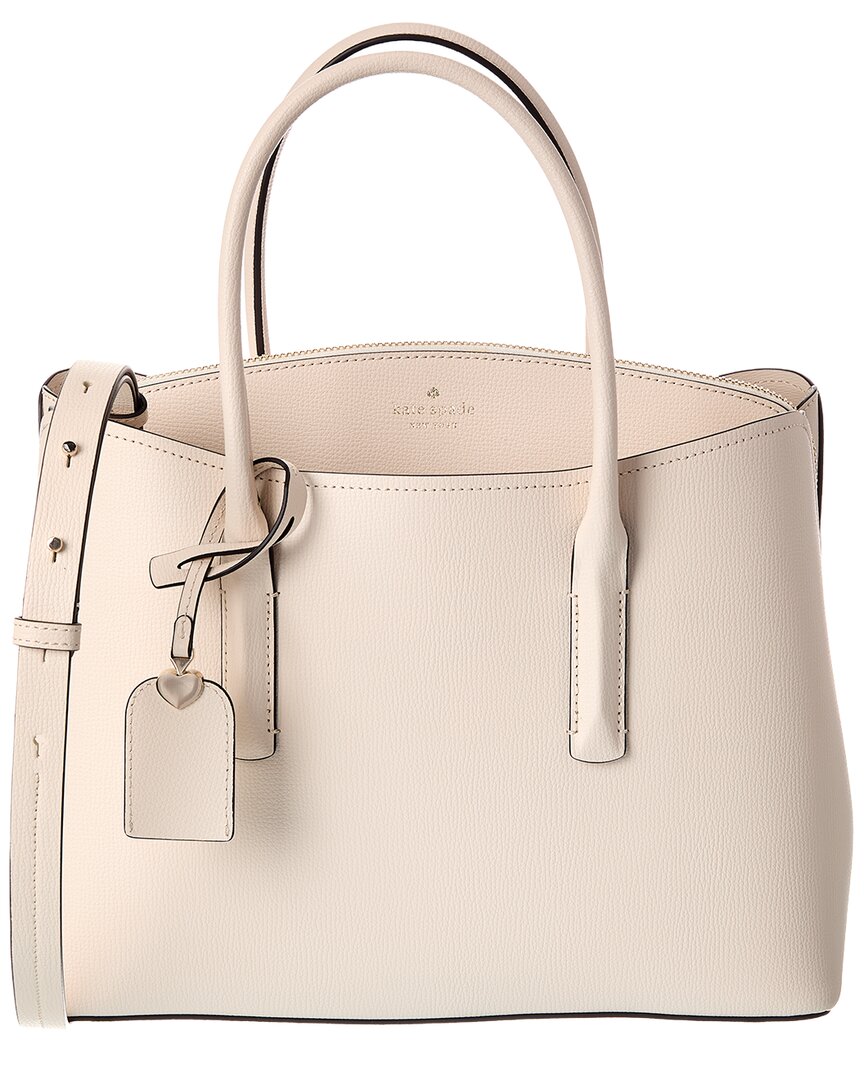 Kate Spade New York Margaux Large Leather Satchel In Neutral
