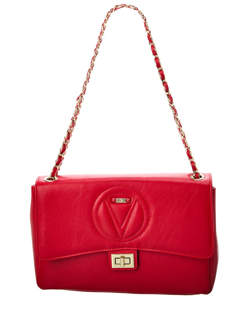 Shop Valentino By Mario Valentino Posh Signature Leather Shoulder Bag In Red