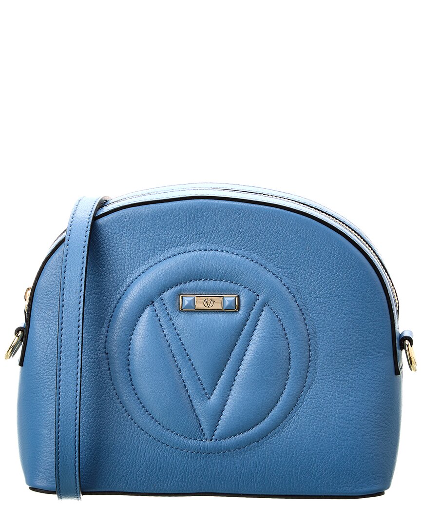 Shop Valentino By Mario Valentino Diana Signature Leather Crossbody In Blue