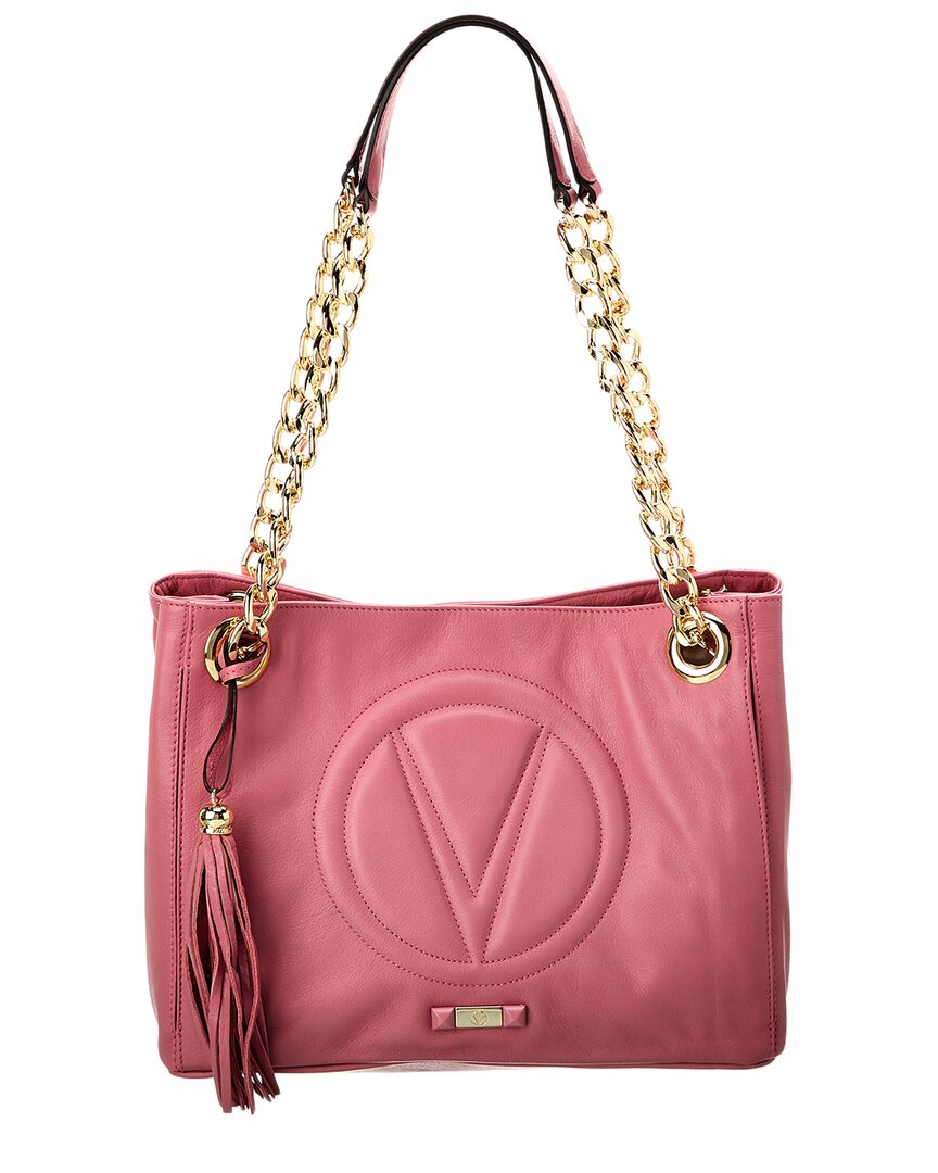 Valentino By Mario Valentino Luisa Signature Leather Shoulder Bag In Pink