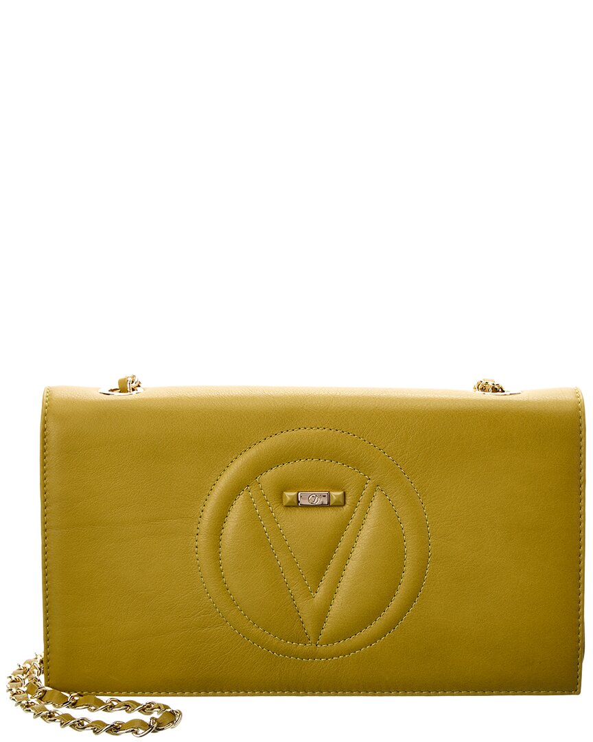 Shop Valentino By Mario Valentino Lena Leather Shoulder Bag In Green
