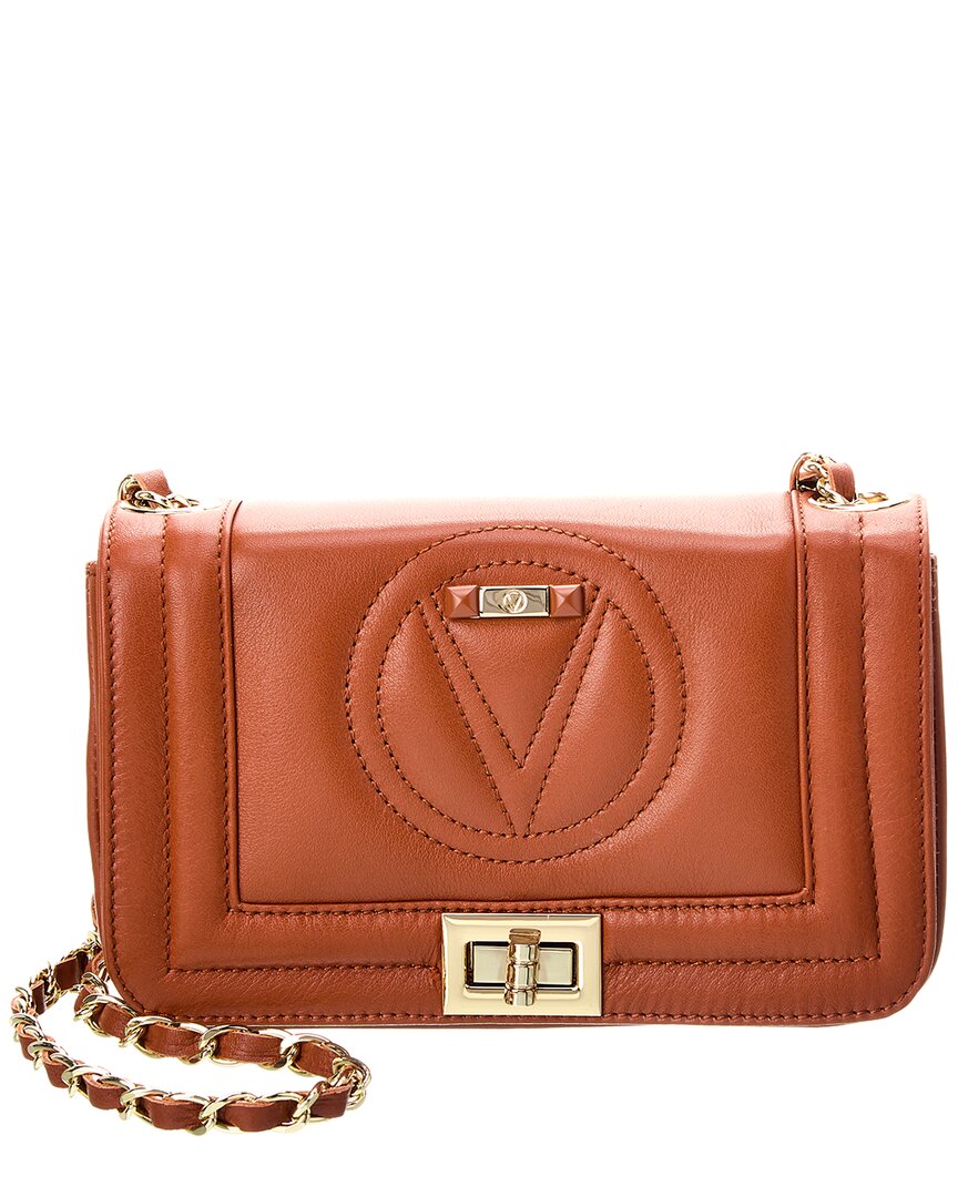 Valentino By Mario Valentino Beatriz Leather Shoulder Bag In Brown
