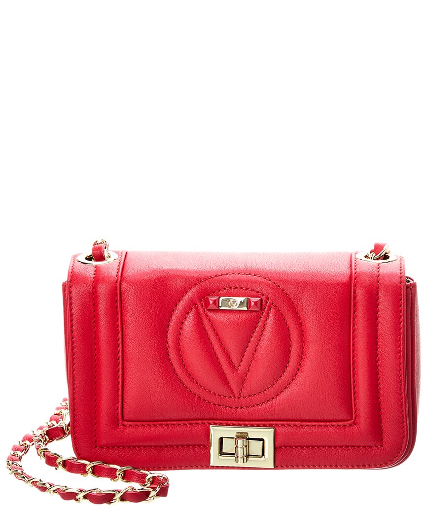 Shop Valentino By Mario Valentino Beatriz Leather Shoulder Bag In Red